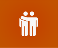 Icon of two people standing together