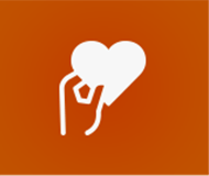 Icon of a hand holding a heart