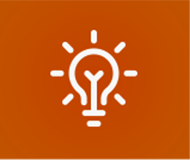 Icon of a lit lightbulb